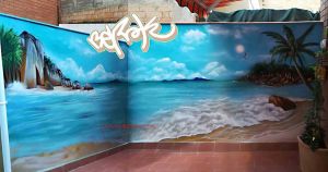 graffiti playa caribe